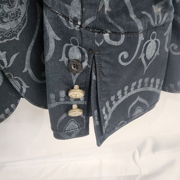 Haus Of Howe Black Patterned Blazer  99% Cotton 1% Spandex  42R - Picture 14 of 16